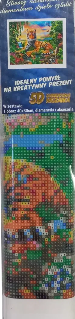 Puzzle Pintura diamante: Rei da selva 30x40cm