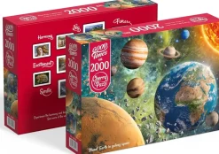 Puzzle Planeta Terra no espaço da galáxia