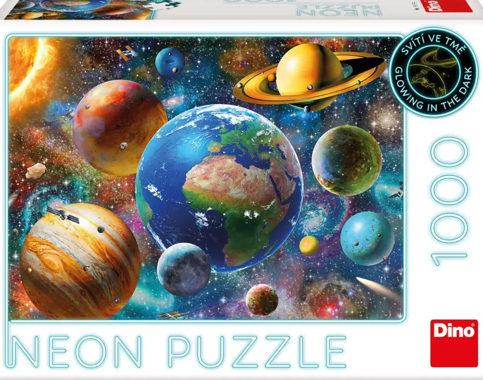 Puzzle Planety neon
