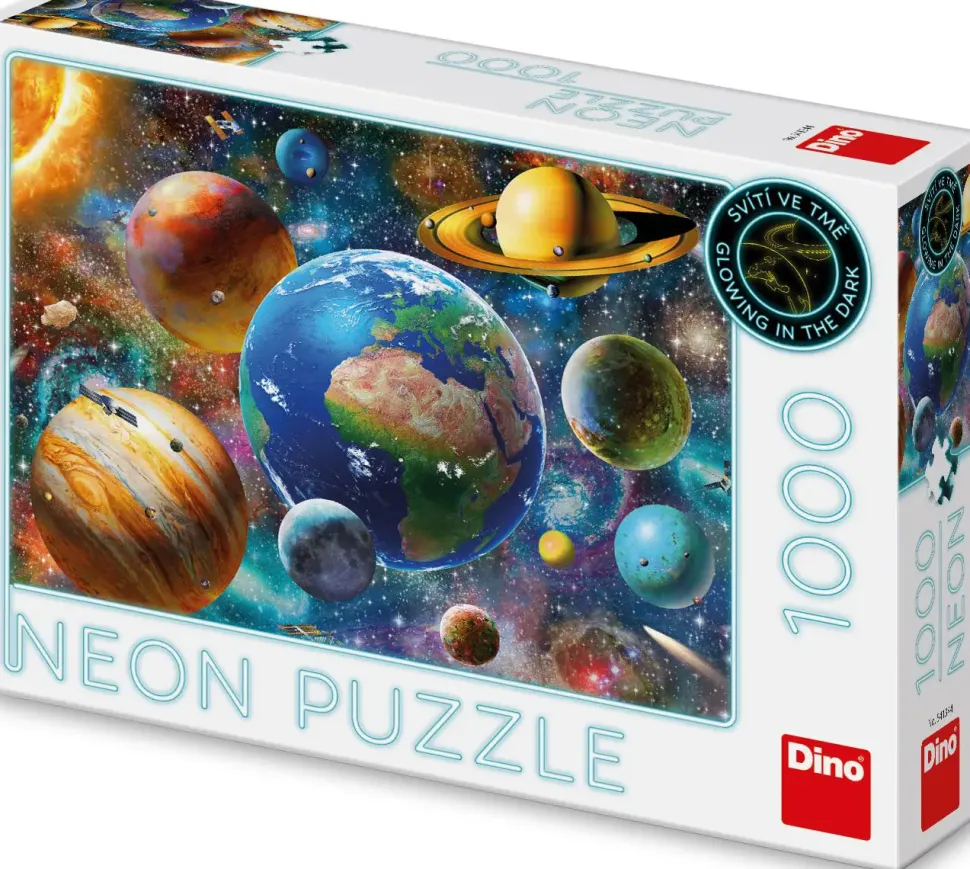 Puzzle Planety neon