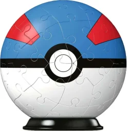 Puzzle Pokemon puzzleball 3D modrá