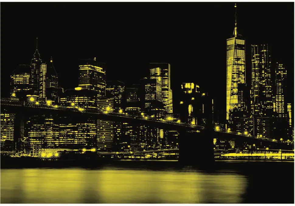 Puzzle Ponte do Brooklyn, neon de Nova York