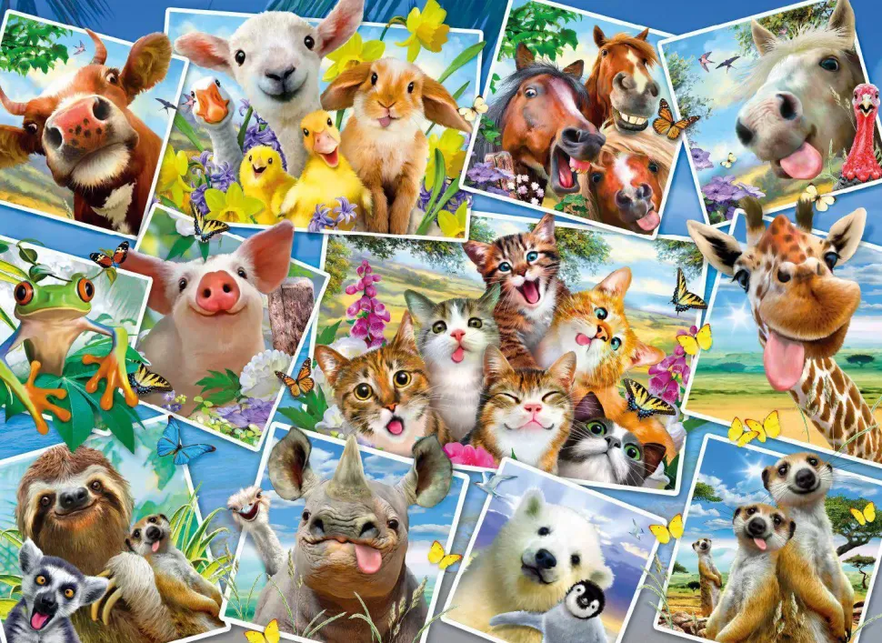 Puzzle Postais de animais