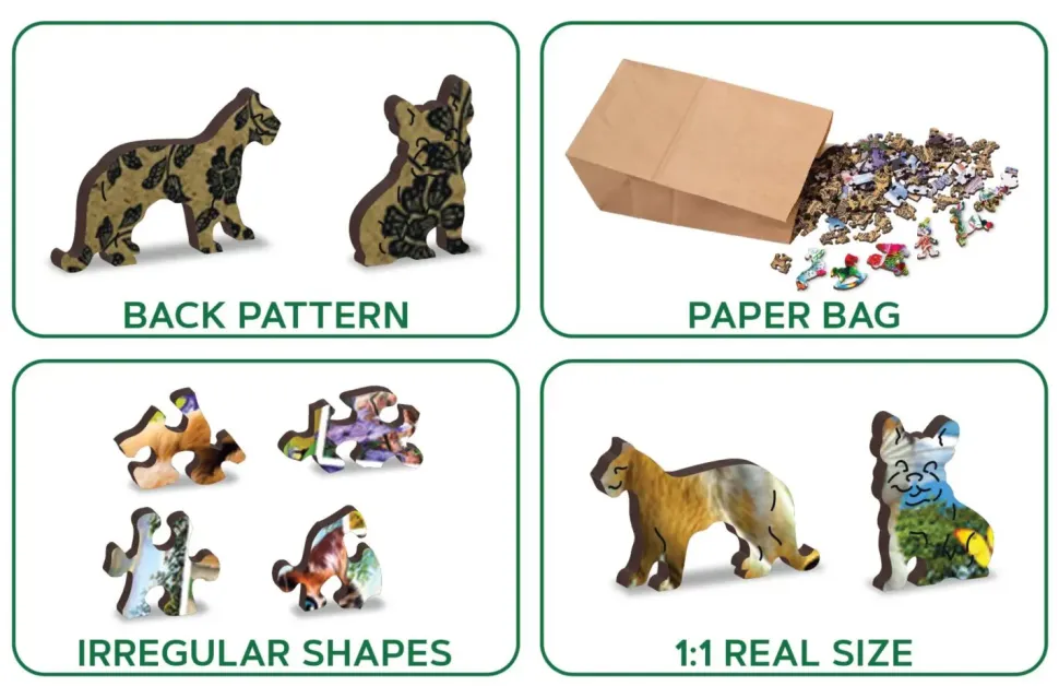 Puzzle Postais de animais