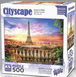 Puzzle Pôr do sol em Eiffel