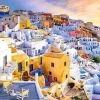 Puzzle Pôr do sol em Santorini, panorama da Grécia