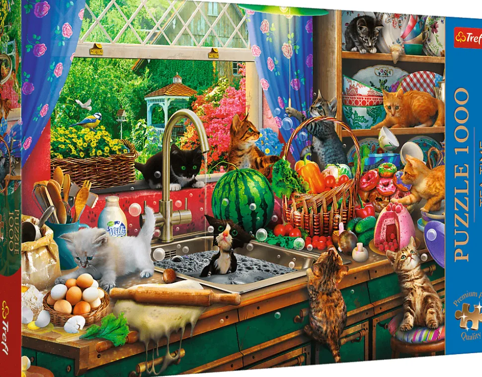 Puzzle Premium Plus: Hora do chá: Gatinhos encrenqueiros