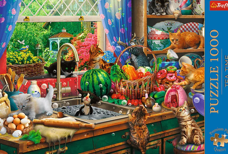 Puzzle Premium Plus: Hora do chá: Gatinhos encrenqueiros