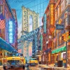 Puzzle Premium Plus: Hora do chá: Vista da ponte de Manhattan