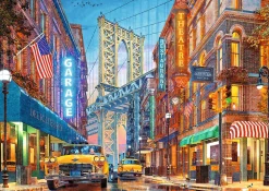 Puzzle Premium Plus: Hora do chá: Vista da ponte de Manhattan