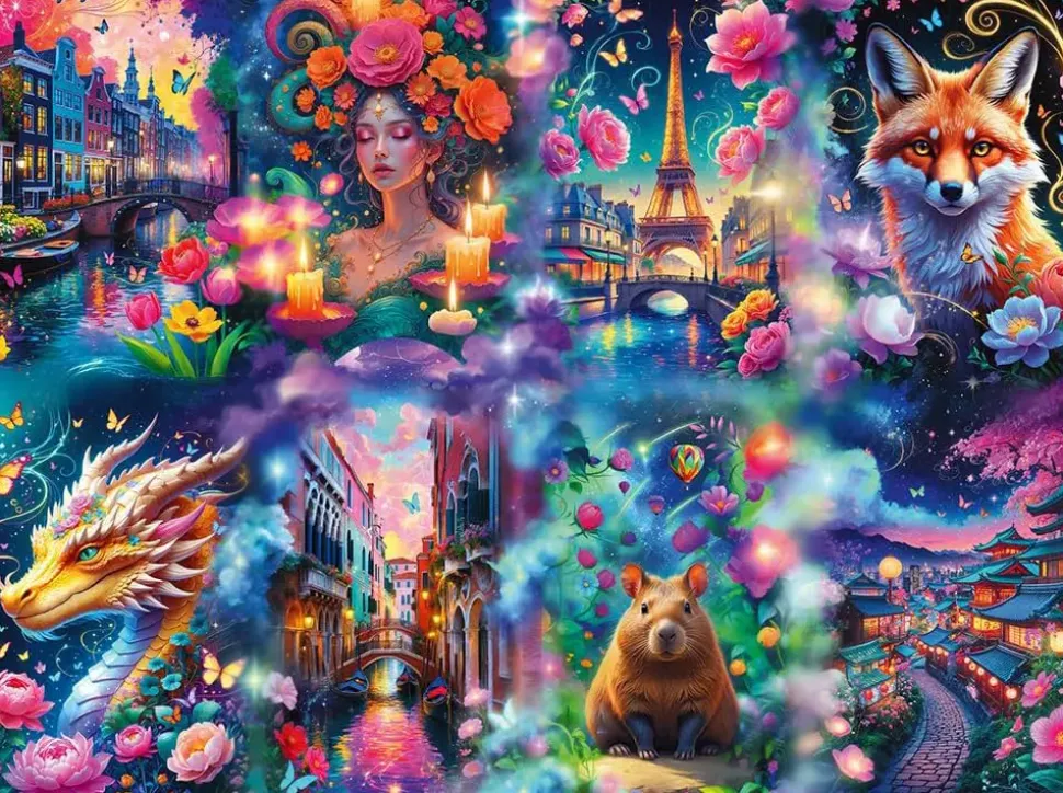 Puzzle Premium Plus: Mundo colorido