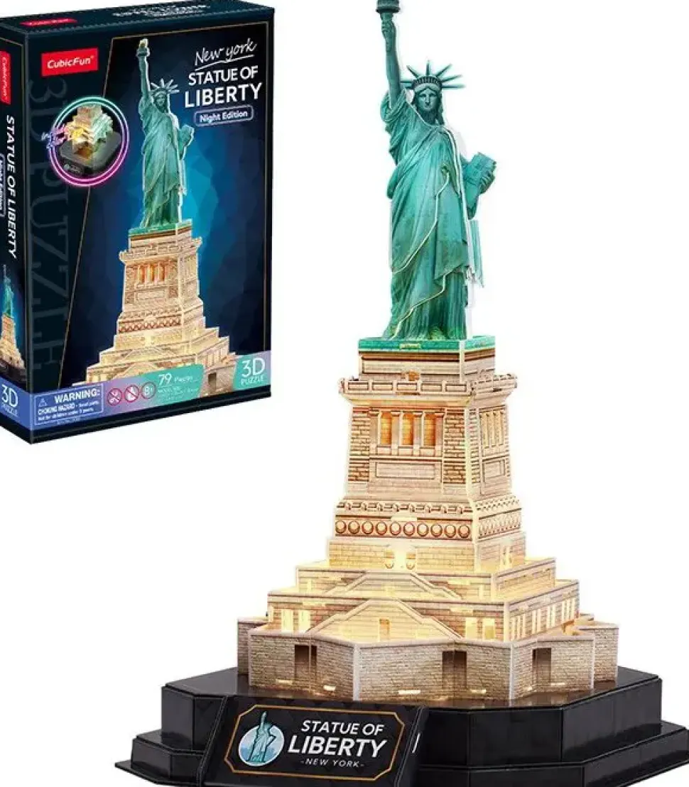Puzzle Puzzle 3D No膷ná edícia: Estátua da Liberdade LED