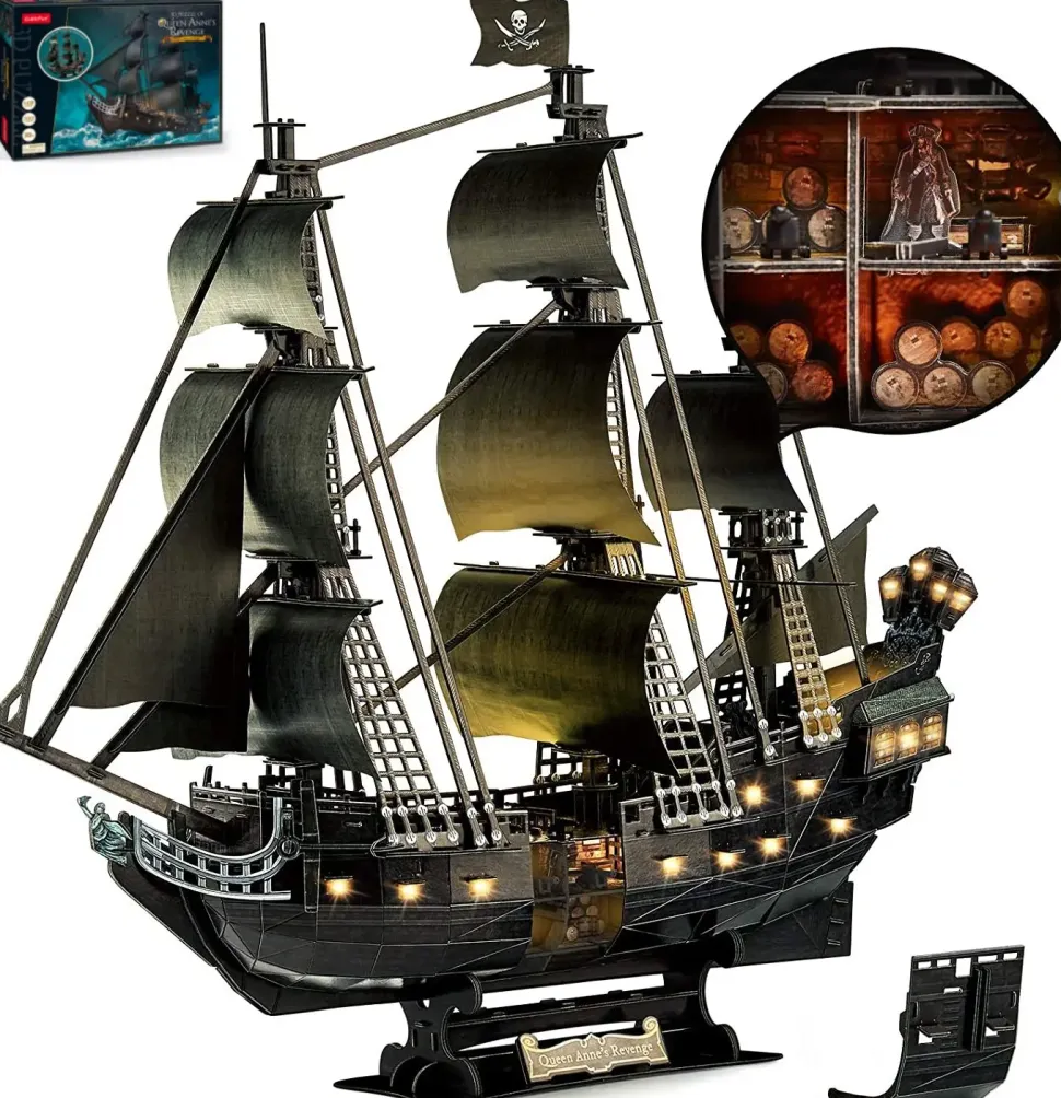 Puzzle Puzzle 3D Plachetnica Queen Anne's Revenge