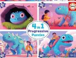 Puzzle Puzzles progressivos 4v1 Dinossauro amigável