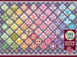 Puzzle Quatro blocos de colcha quadrados