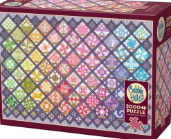 Puzzle Quatro blocos de colcha quadrados