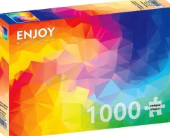 Puzzle Redemoinho poligonal gradiente arco-íris