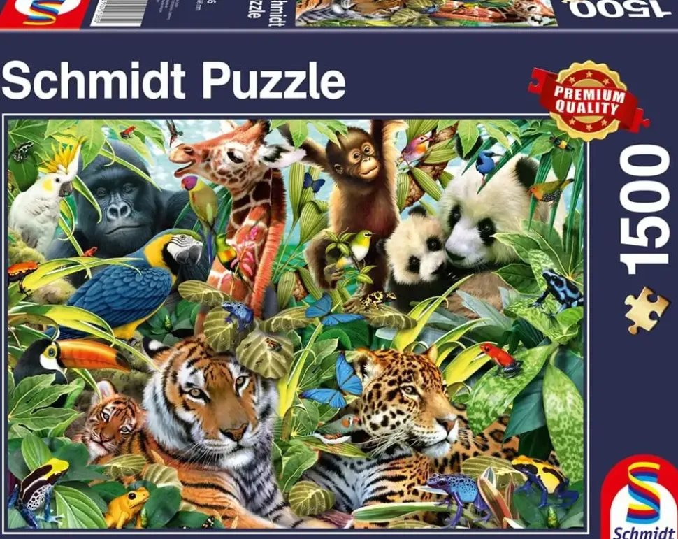 Puzzle Reino animal colorido