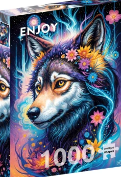 Puzzle Retrato de lobo mágico