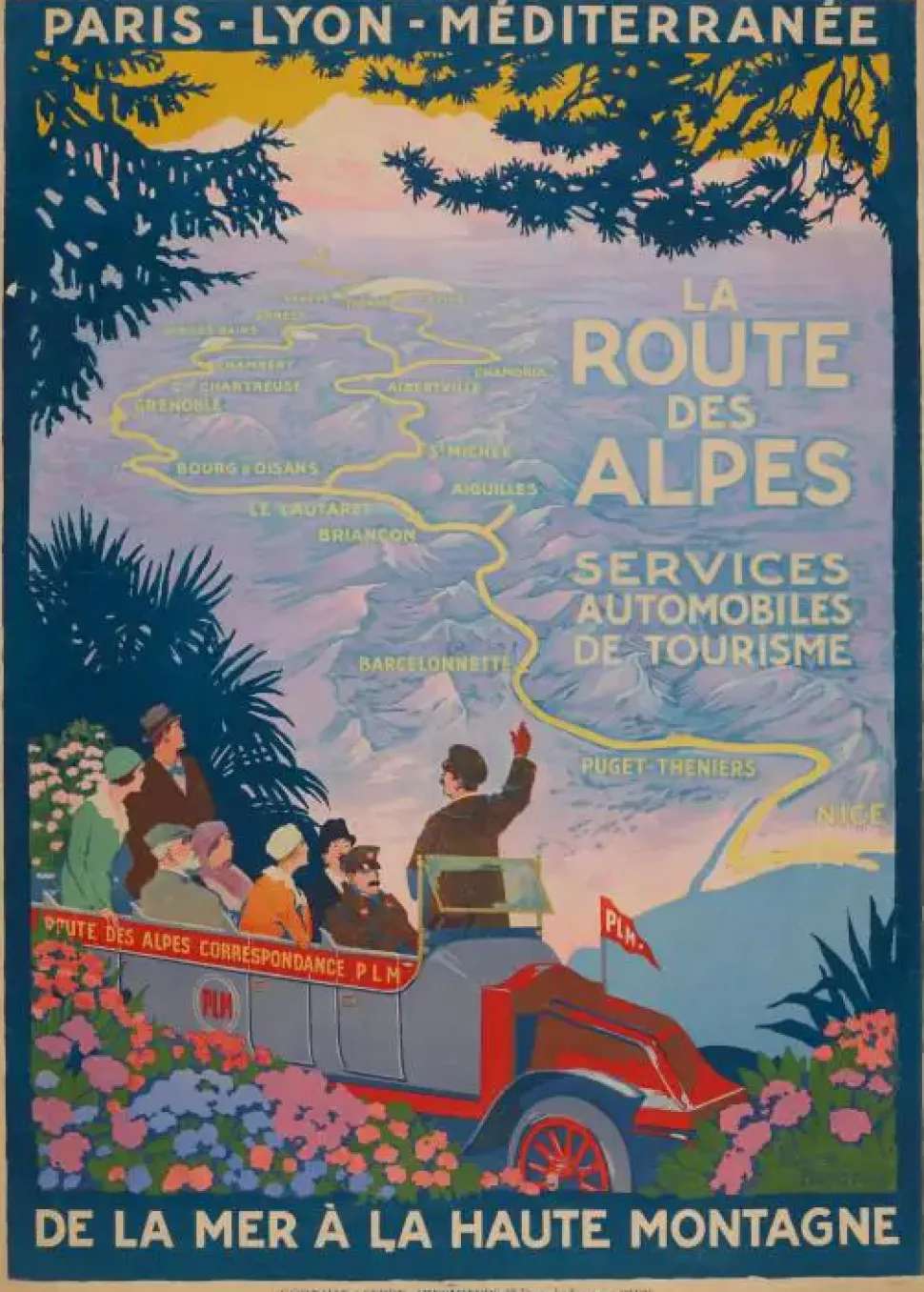Puzzle Roger Broders - A Rota dos Alpes, 1920