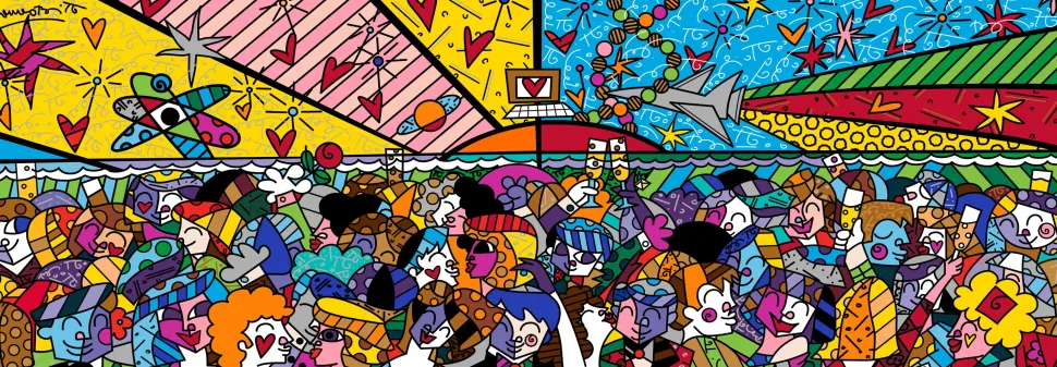 Puzzle Romero Britto : Panorama da noite na praia