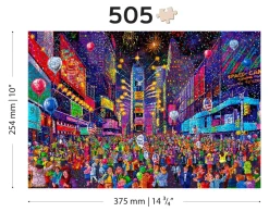 Puzzle Rua Natal, Ano Novo 505 de madeira