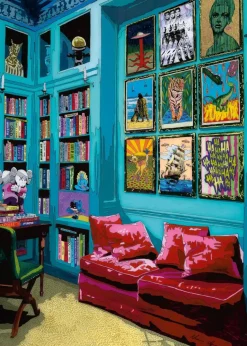 Puzzle Sala Com Sofá Vermelho