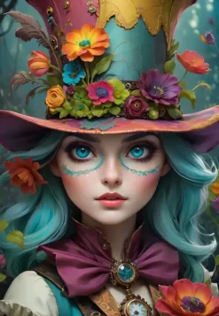 Puzzle Senhora com um chapéu