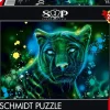Puzzle Sheena Pike: Pantera Verde Azul Neon