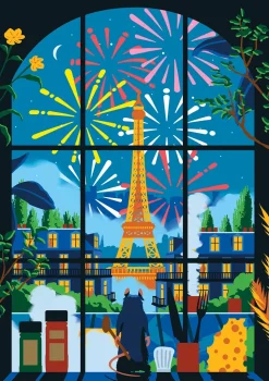 Puzzle Sob o céu de Paris