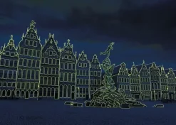 Puzzle Tempestade sobre neon de Antuérpia