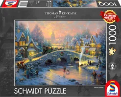 Puzzle Thomas Kinkade: aldeia de inverno