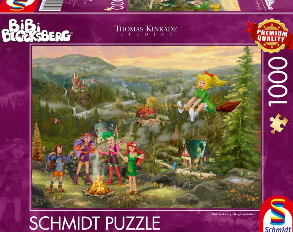 Puzzle Thomas Kinkade: Bibi Blocksberg: Encontro de jovens bruxas