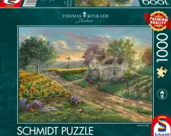 Puzzle Thomas Kinkade: Campos de Girassol