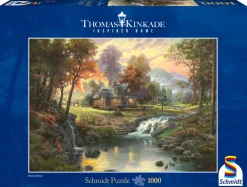 Puzzle Thomas Kinkade: Casa de campo perto do riacho