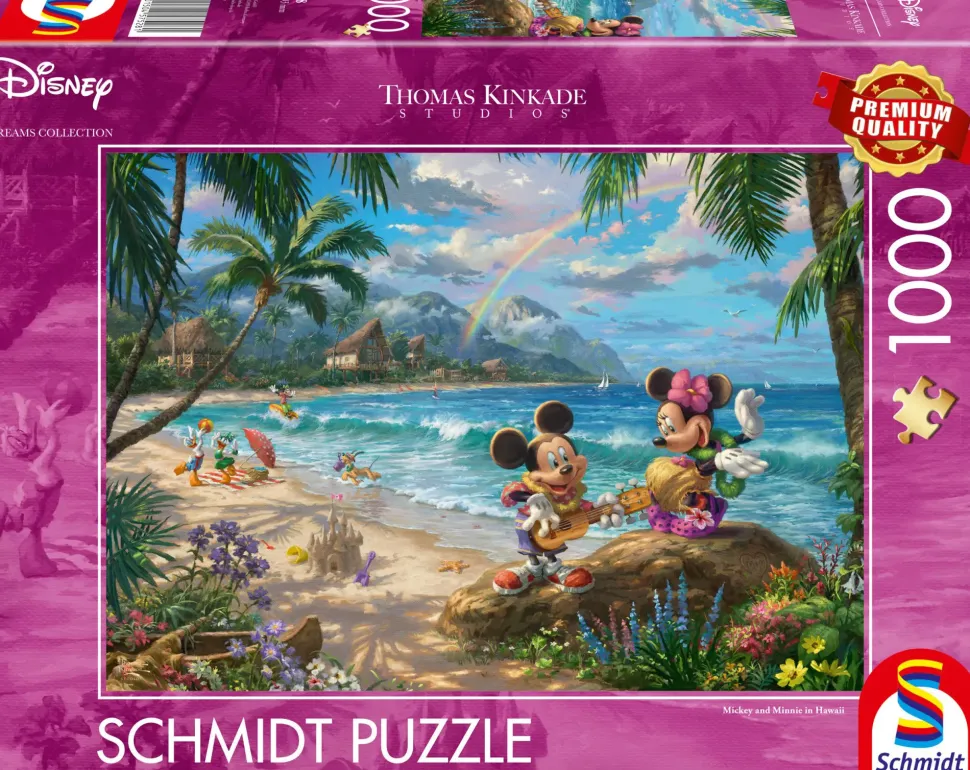 Puzzle Thomas Kinkade: Disney: Minnie e Mickey no Havaí