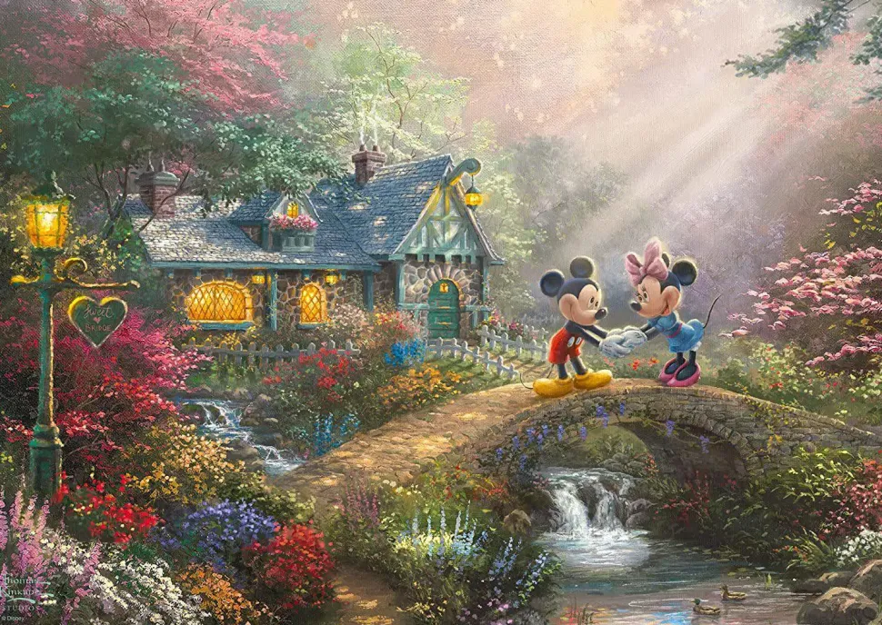 Puzzle Thomas Kinkade: Disney, Mickey e Minnie TIN