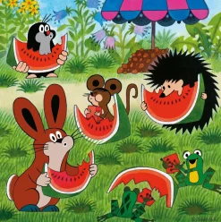 Puzzle Toupeira e guarda-chuva 3x55