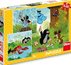 Puzzle Toupeira e macacão 3x55