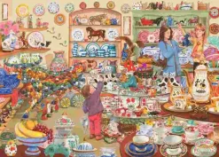 Puzzle Touros em uma loja de porcelana