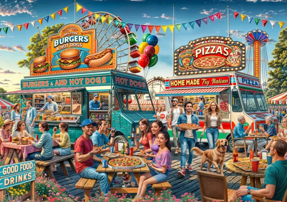 Puzzle Trailer de comida