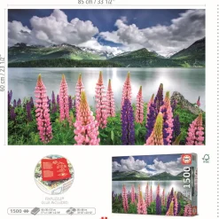 Puzzle Tremoços nas margens do Lago Sils, Suíça