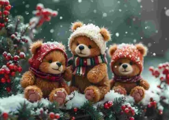 Puzzle Ursinhos na neve