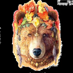 Puzzle Urso estiloso de madeira