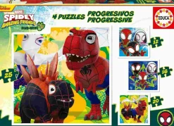 Puzzle 4v1 Aranha e os seus Incríveis Amigos Dino
