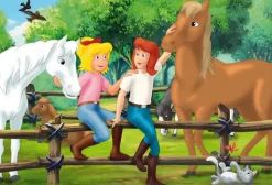 Puzzle 4v1 Bibi a Tina v plechovom kufríku