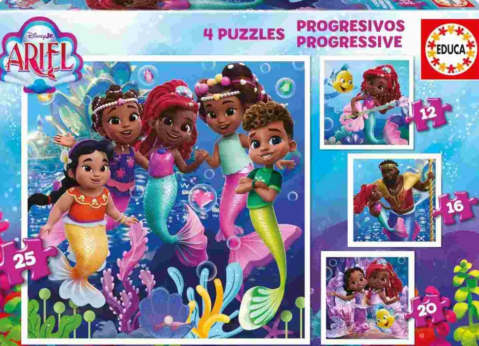 Puzzle 4v1 Disney Ariel