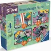 Puzzle 4v1 Disney: Stitch: Atividades Divertidas