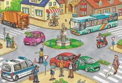 Puzzle 4v1 Doprava v plechovom kufríku