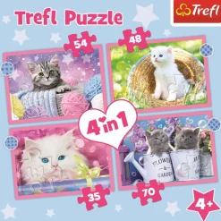 Puzzle 4v1 gatinhos engraçados